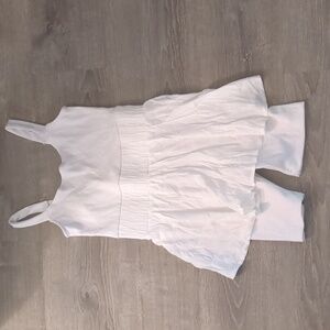 Free people white full court tennis dress onesie skort size small
